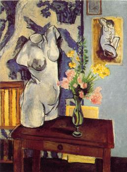 Henri Emile Benoit Matisse : plaster figure bouquet of flowers